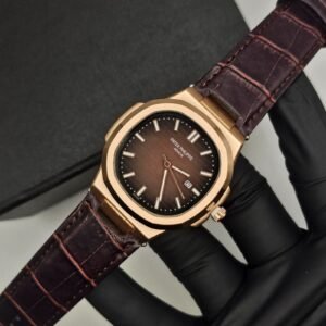 P-P Premium Quality Strap Watch (BROWN DIAL)