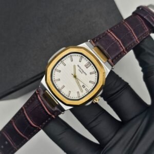P-P Premium Quality Strap Watch (2TONE BROWN)